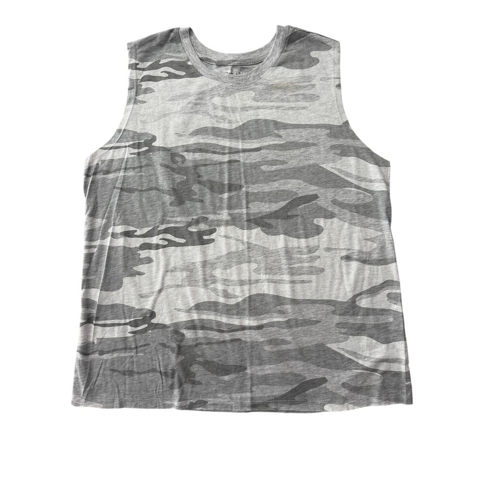 Zoe & Liv Women's Gray Camo Print Tank Top - Size XL - NWT